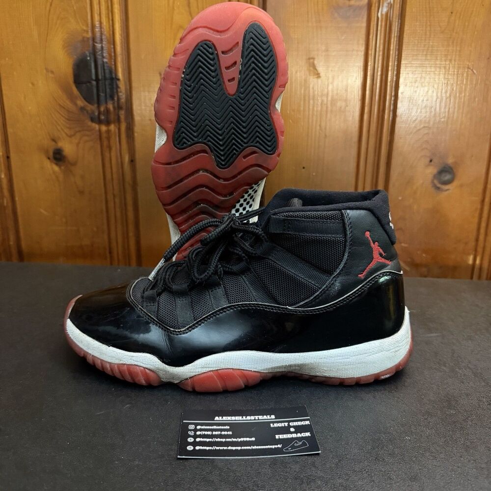 Air Jordan 11 Bred Playoffs 2019 Retro Size 9.5 Men (378037-061)